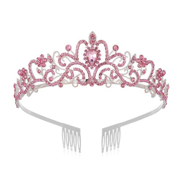Crystal Crowns And Tiaras With Comb Headband For Girl Or Women Birthday Party Wedding Prom Bridal Christmas Valentine