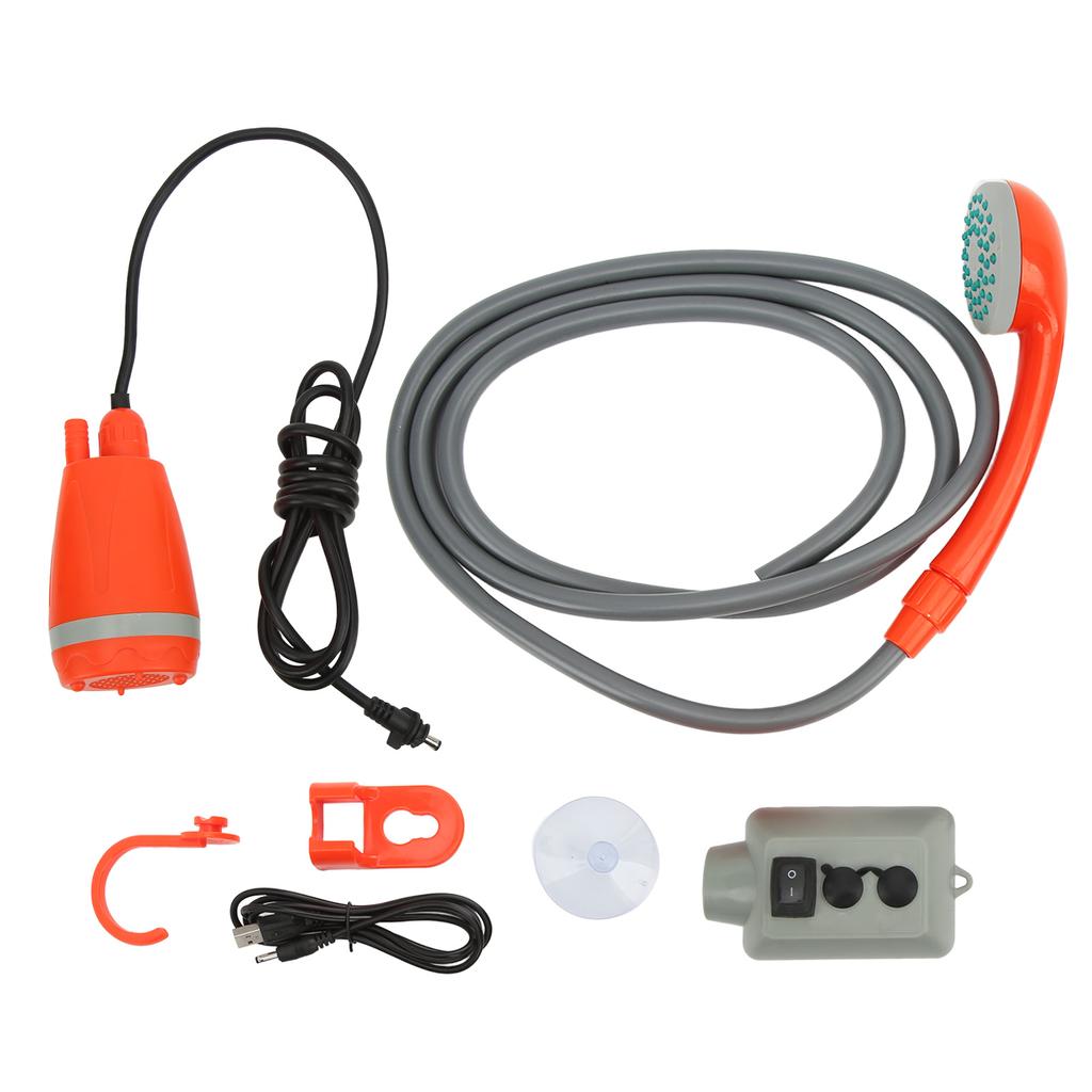 USB Rechargeable Camping Shower Portable Outdoor Shower Universal for RV Yacht Car
