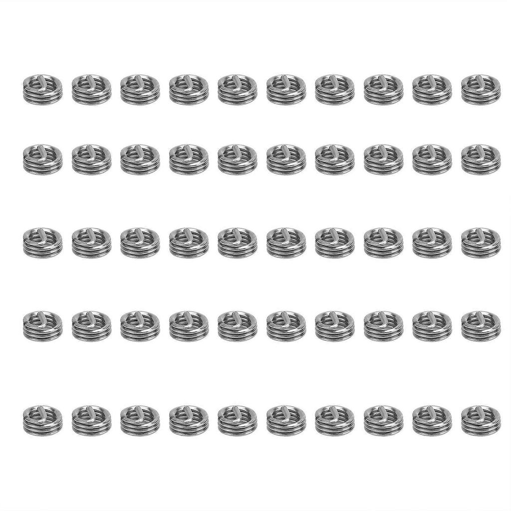 50Pcs Wire Thread Insert Stainless Steel Screw Hole Repairing Trimming Set US Unit 2?561D