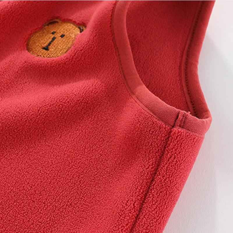 Ubranka dla niemowląt Dziecięce dzianinowe ciepłe kamizelki Jesienne aksamitne bezrękawniki dla chłopców i dziewcząt