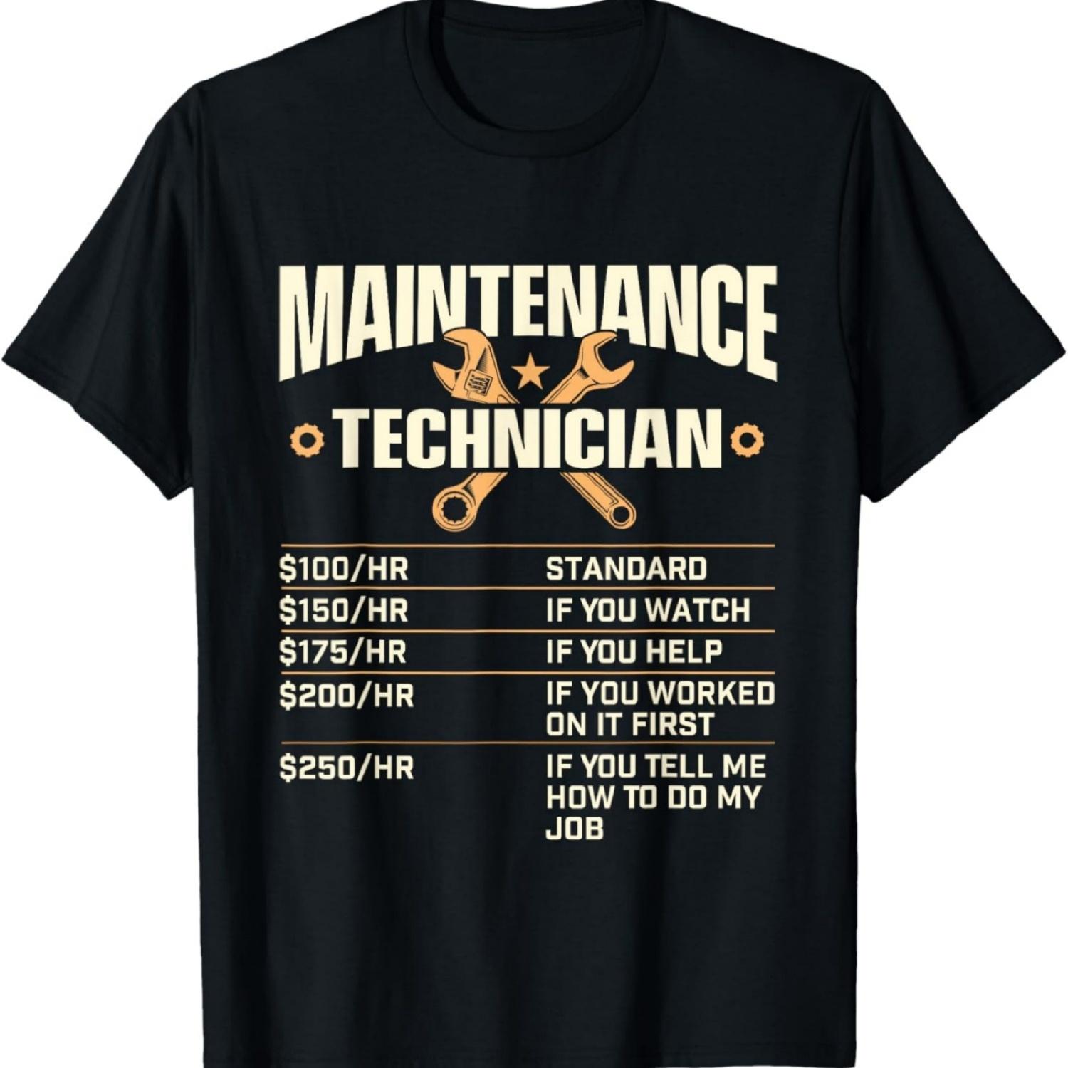 Maintenance Technician Hourly Rate - Handyman Repair Worker T-Shirt XXXXXL разноцветный