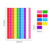 2000PCS Marking Rectangular Self-adhesive Stickers Multi-color 10 Colors Price Tags Stickers Copper Sticker Colored Labels