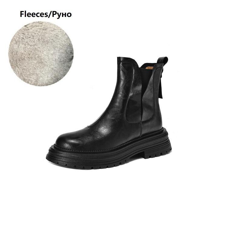 

Мода НОВЫЕ Осенние Женские Ботинки Круглый Носок Массивный Каблук Обувь Спилок Обувь Женские Повседневные Ботильоны Челси на Платформе Повседневная Обувь Ботинки на Молнии 40