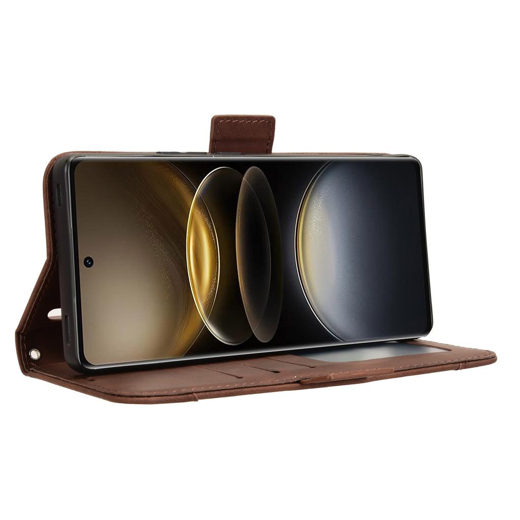For vivo X100 Ultra 5G Wallet Case Multiple Card Slots Leather Phone Cover with Stand