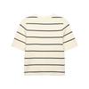2026 Spring European-Style Striped Knit Cardigan with Half Skirt