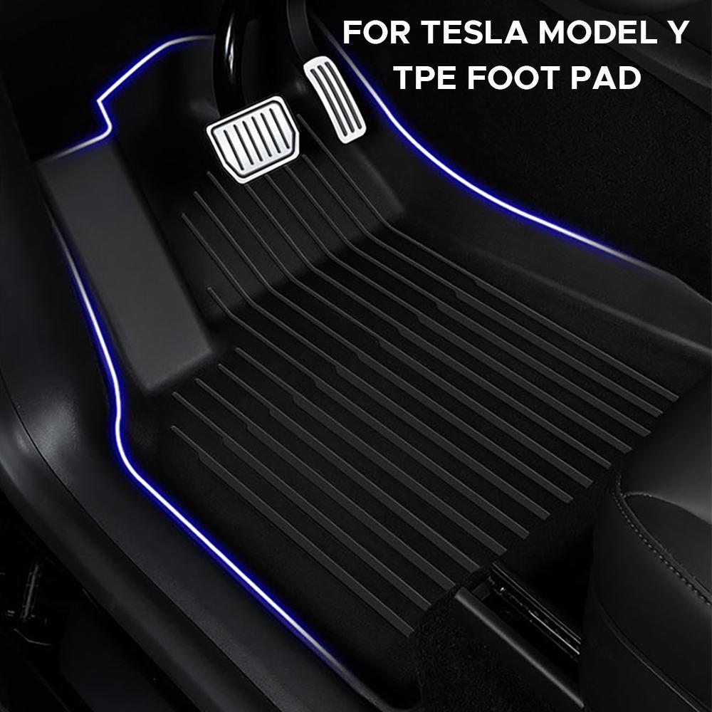 For Tesla Model Y 2025-2025 Floor Mat Left and Right Hand Drive TPE Carpet Waterproof Weather-resistant Foot Pads Mats