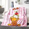 Garfield Friends Flannel Blanket Super Soft Warm Cozy Blanket For Sofa Bed Office Travel Allseason Home Decor Gift
