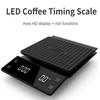 Digital Coffee Scale with Touchscreen, Pour-Over, Portable Timer, 3KG, Light Luxury Design