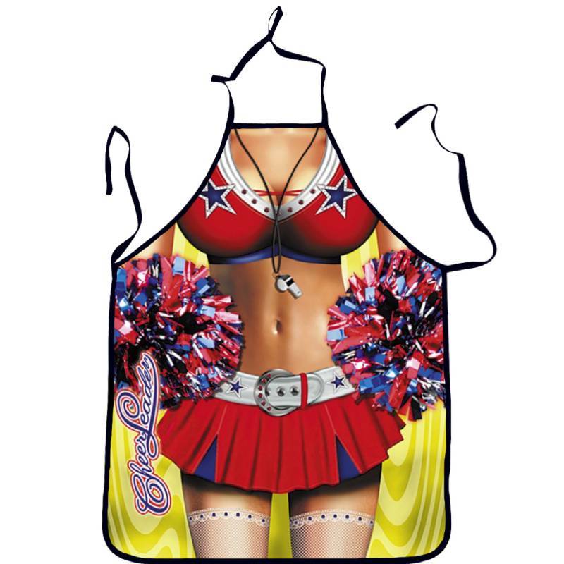 Funny Printing Apron For Kitchen Cleaning Polyester Waterproof Cooking Chef Cooking Gift For Adults