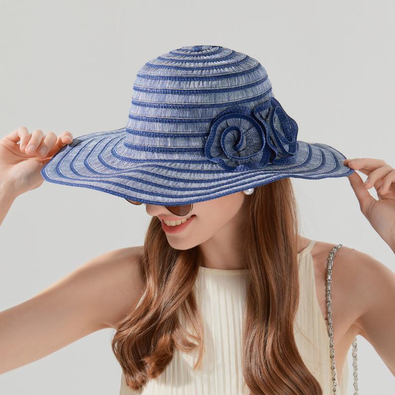 Summer Straw Sun Hat With Large Brim And Ventilated Design For Travel Beach And Outdoor Activities