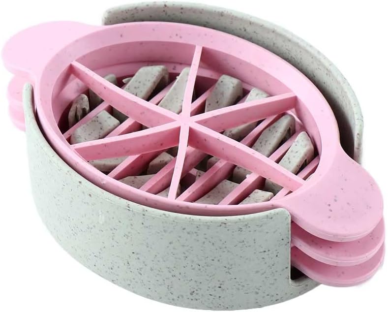 Affetta uova per uova sode Tagliauova Utensili Uova 3in1 Uova in salamoia Tritauova Taglio Cucina Cottura Stampo Utensili Gadget Affettatore Divisore(rosa)