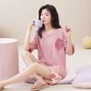 Factory Love Pajamas Women's Short-sleeved Shorts Summer Cotton New Girls' Loungewear Suit Printed Thin