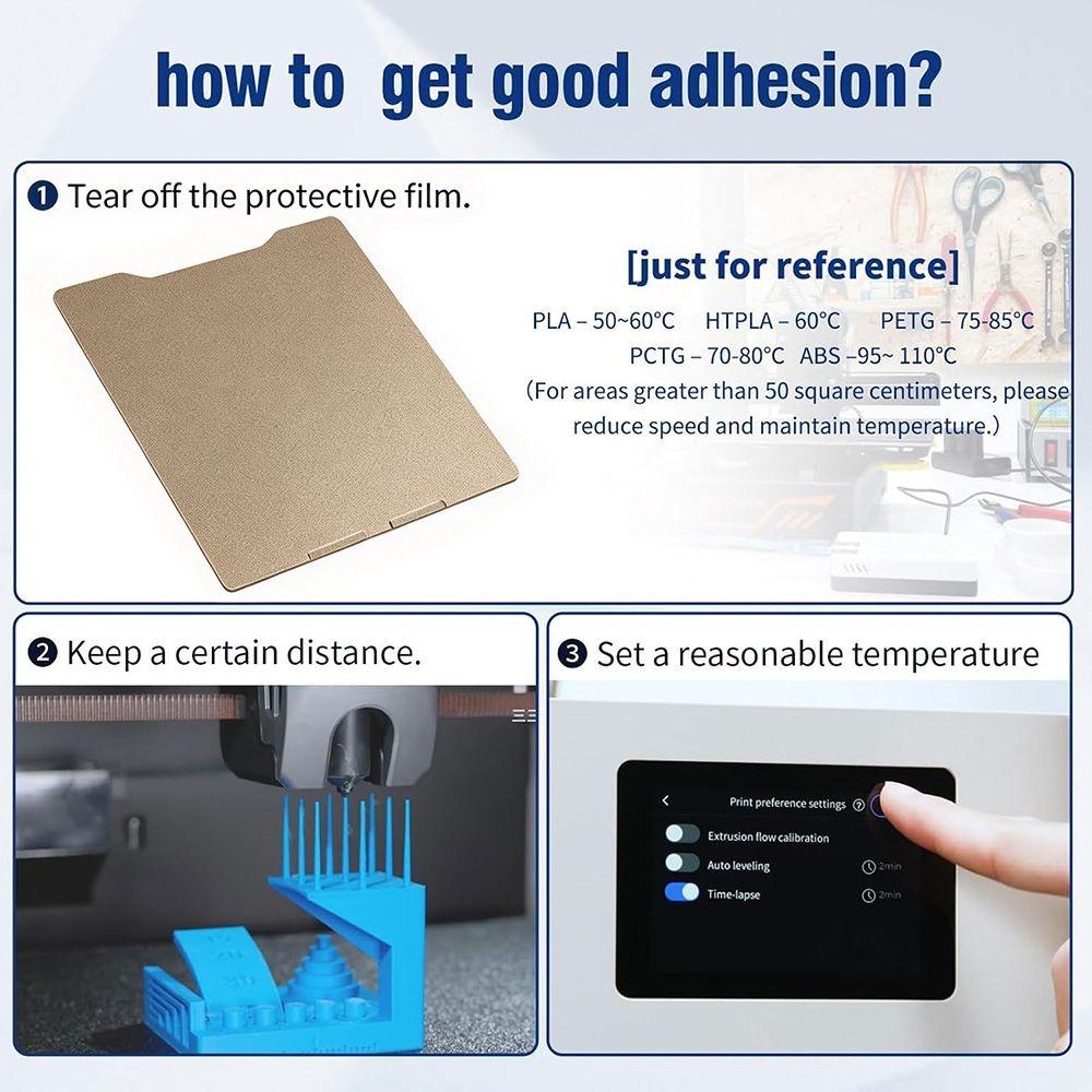 Smooth Textured PEI Build Plate Heat Resistant 3D Printer Bed Plate For PLA ABS PETG TPU Nylon