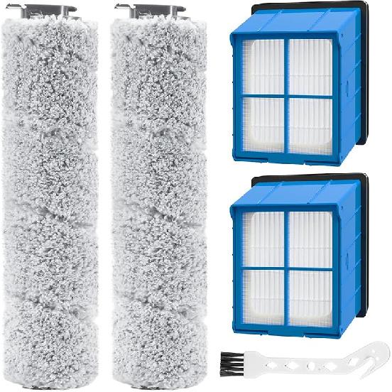 Accessory Kit Compatible with BISSELL CrossWave OmniForce 3882 Wet Dry Vacuum Cleaner, 2 Roller Brush 2 HEPA Filters and 1 Cleaning Brush