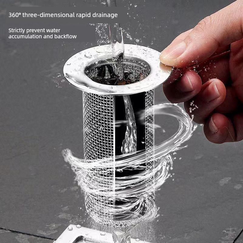 Stainless Steel Floor Drain Hair Filter Universal for Bathroom Sink, Anti-Clogging for Bathroom Drain, Toilet, Bathtub, Washbasin