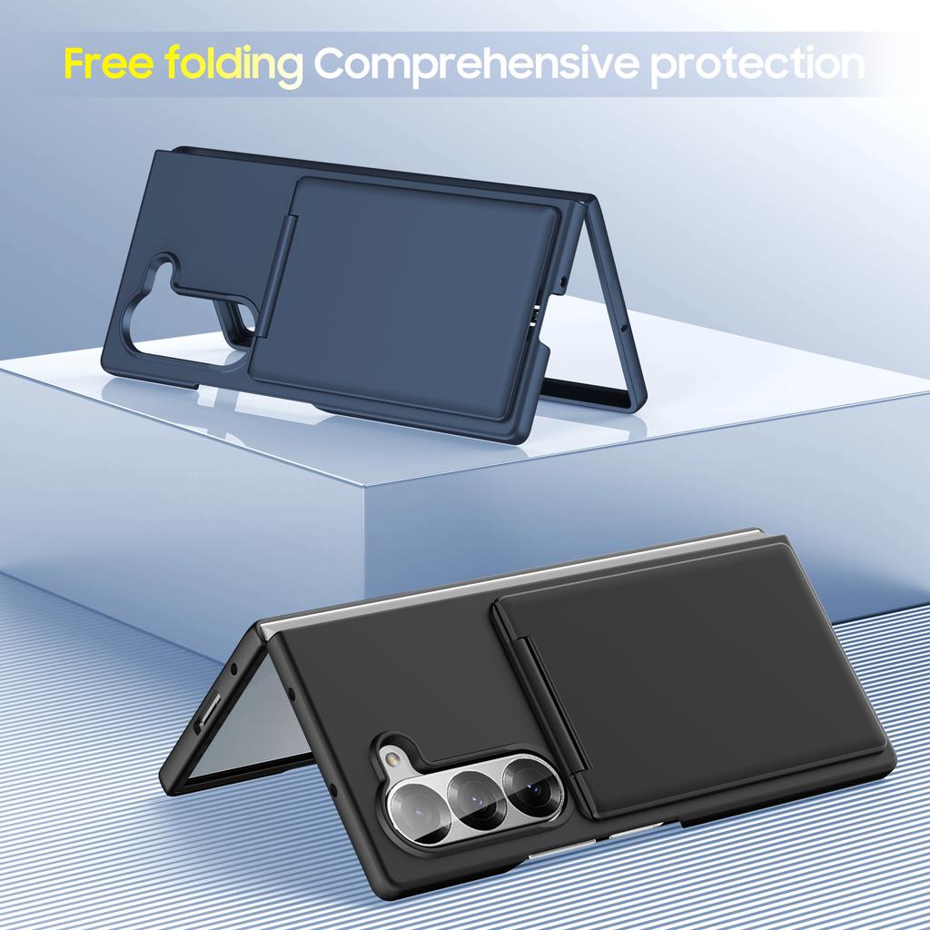 Card Pocket Anti-Drop Hard Plastic Folding Funda Cover for Samsung Galaxy Z Fold7 5G Fold6 Fold 7 Fold5 Fold 6 5 Protective Case