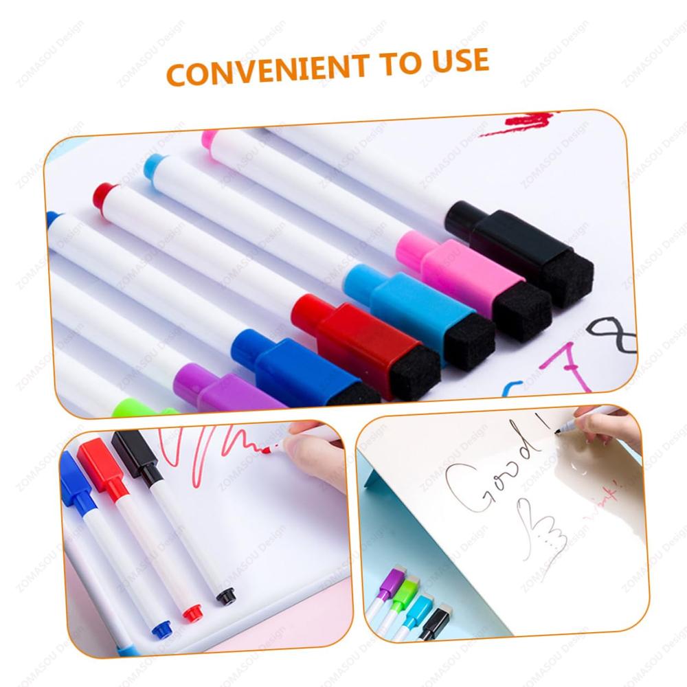 48-1Pcs Magnetic Erasable Whiteboard Pen Color Options Numbering Stationery Office Teaching Supplies for Student Blackboard Note