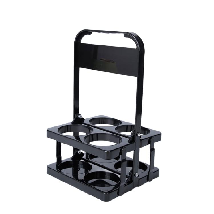 

Ergonomic 4 Bottle Foldable Beverage Carriers High Strength Plastic Beverage Holder For Camping Travel And Parties чорний