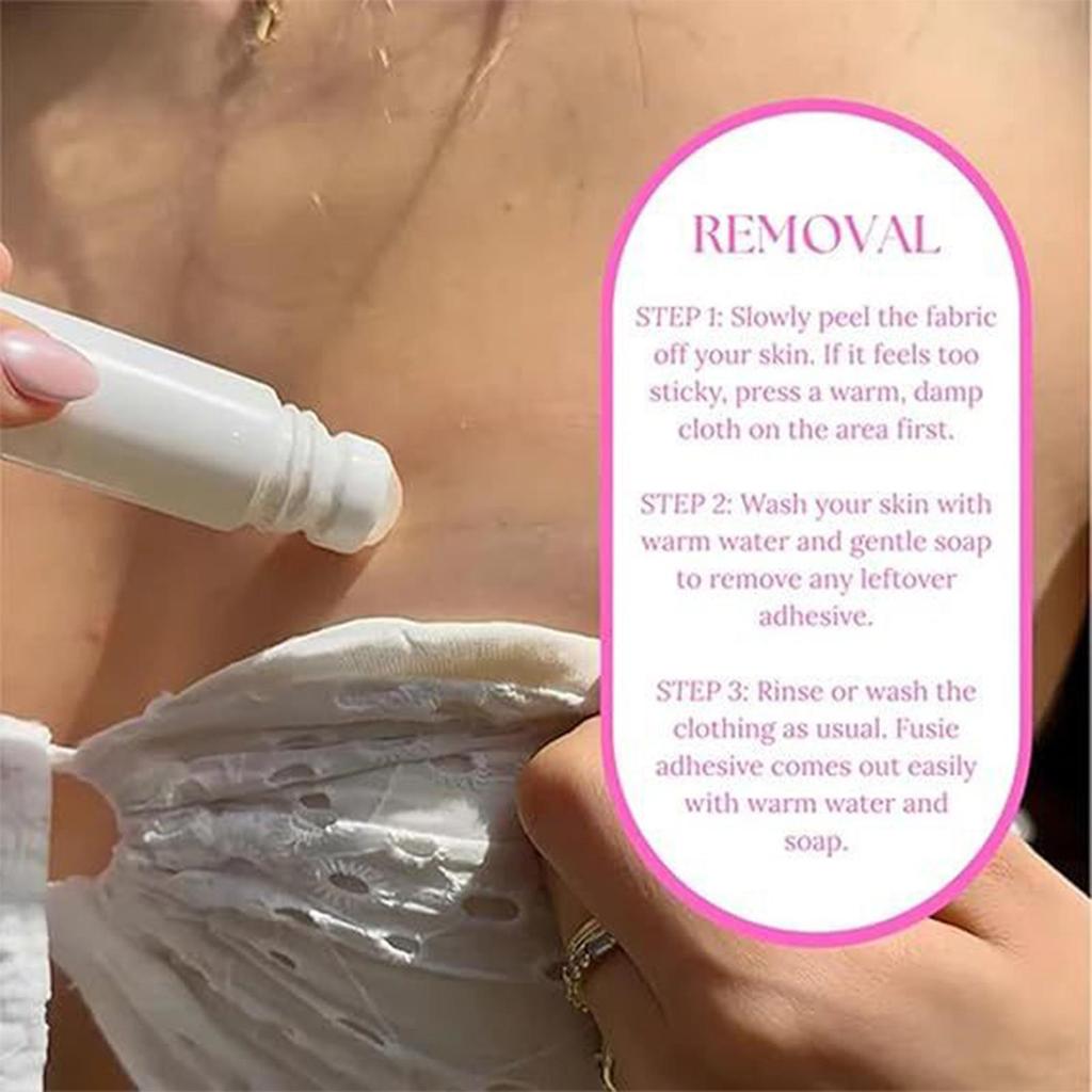 20g Body Adhesive for Clothing Roll On Adhesive Body Glue Tight Waterproof Invisible Liquid Tape for Dancer Garment Fabric Pants