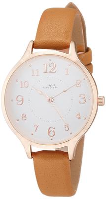 Orologio Analogico Corona Sottile Cinturino in Pelle Marrone [Fieldwork] ASS156-4 Donna