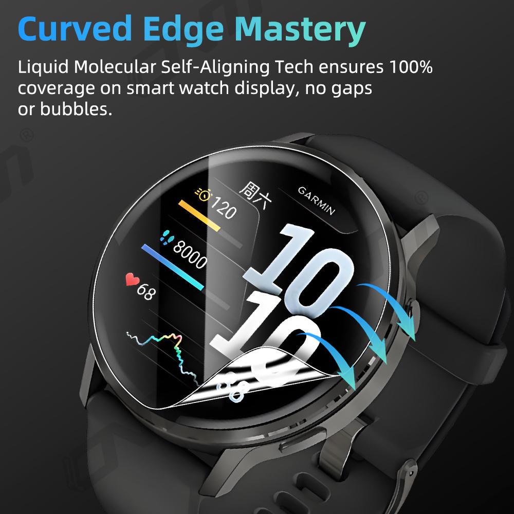 Hydrogel Film for Garmin Venu 4 45mm 41mm Screen Protector, for Garmin Venu 4 HD Full Coverage Soft Protective Film Accessories