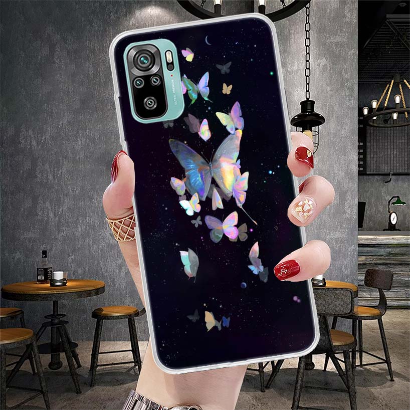 Blue Butterfly Beautiful Wing Soft Phone Case For Xiaomi Redmi Note 15 14 14S 13 12 Pro Plus 12S 11 11S 11E 10 10S 11T 5G Fundas
