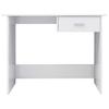Glossy White Desk 100*50*76 Cm Particleboard