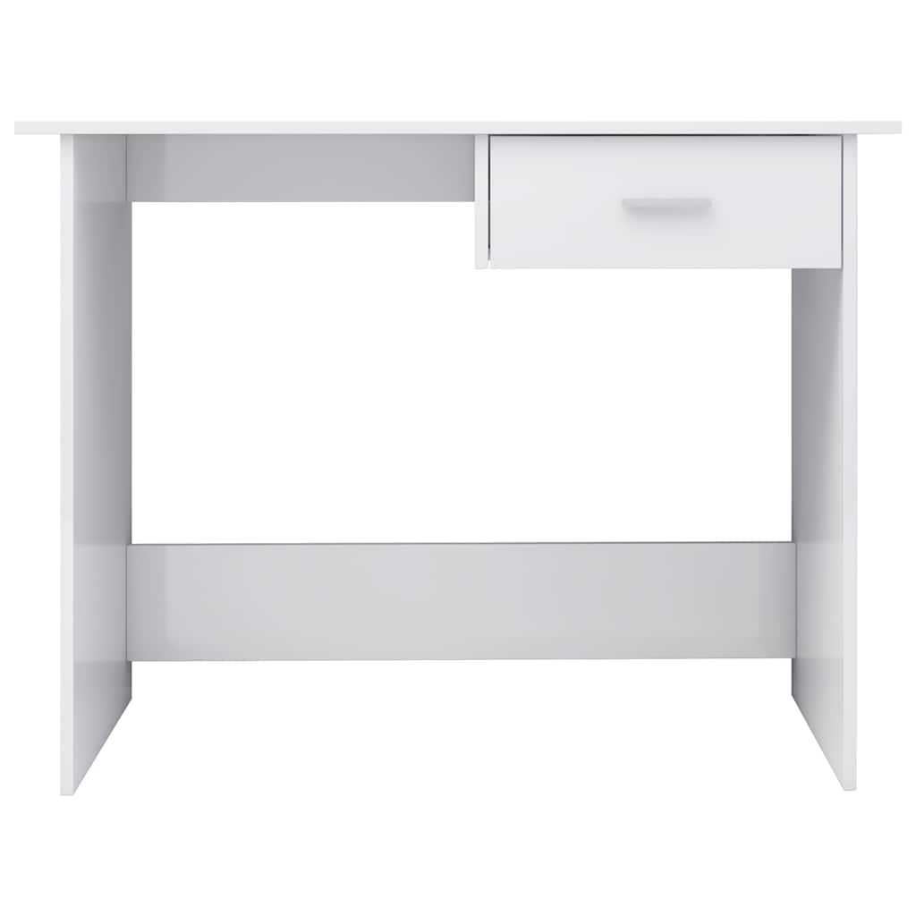 Glossy White Desk 100*50*76 Cm Particleboard