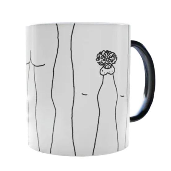 Color Morphing Mug Thermochromic Ceramic Coffee Tea Cup Dishwasher Safe Heat Sensitive Drinkware for Home Office Travel Party Use