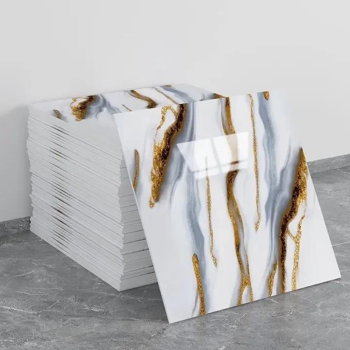 

Imitation Ceramic Tile Wall Stickers PVC Waterproof Self-adhesive Living Room, Bathroom,kitchen, Home Floor Stickers 30pcs