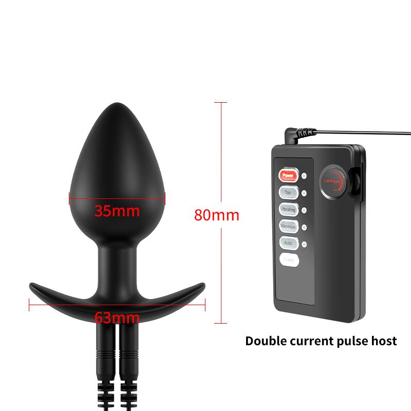 Elektrischer Schock Impuls Analplug Stimulator Orgasmus Vaginttes Prostata Massagegerät Analplug Doppelstrom Sex Masturbator Arschspielzeug