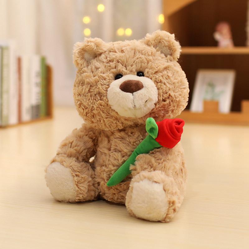 Bear Rose Cute Plush Toy Gift  Girlfriend  Festival Present Stuffed Fill Doll