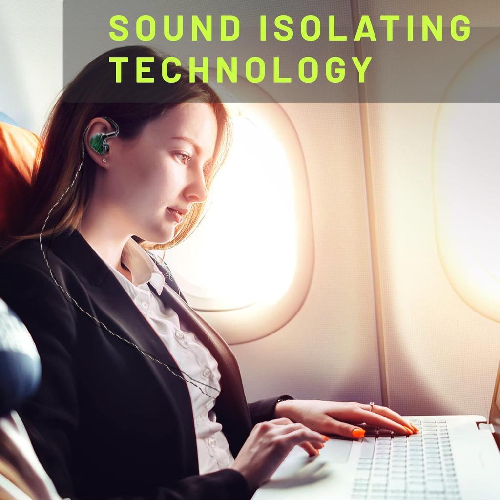 Canpur IEM Monitor Earphones Wired Earphones Dynamic Drive Balanced Armature HiFi Headset for Musicians JF1&1 In-Ear (1BA+1DD) In-Ear (1BA+1DD, Green)