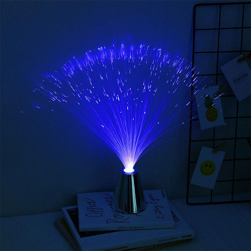 Multicolor Led Fiber Optic Light Night Lamp Christmas Wedding Holiday Home Decor