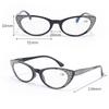2PCS Retro Small Frame Fashion Diamond Anti-blue Light Presbyopia Glasses Middle-aged and Old High-definition Reading Glasses