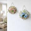 Creative Wood Wall Decoration Flower Basket Wall Mounted Round Wall Hanging Planter Decorative Dried Flower Basket Living Room