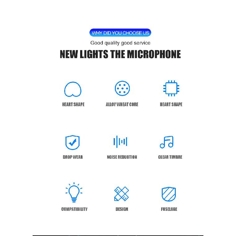 USB Microphone RGB Microfone Condensador Wire Gaming Mic for Podcast Recording Studio Streaming Laptop Desktop PC