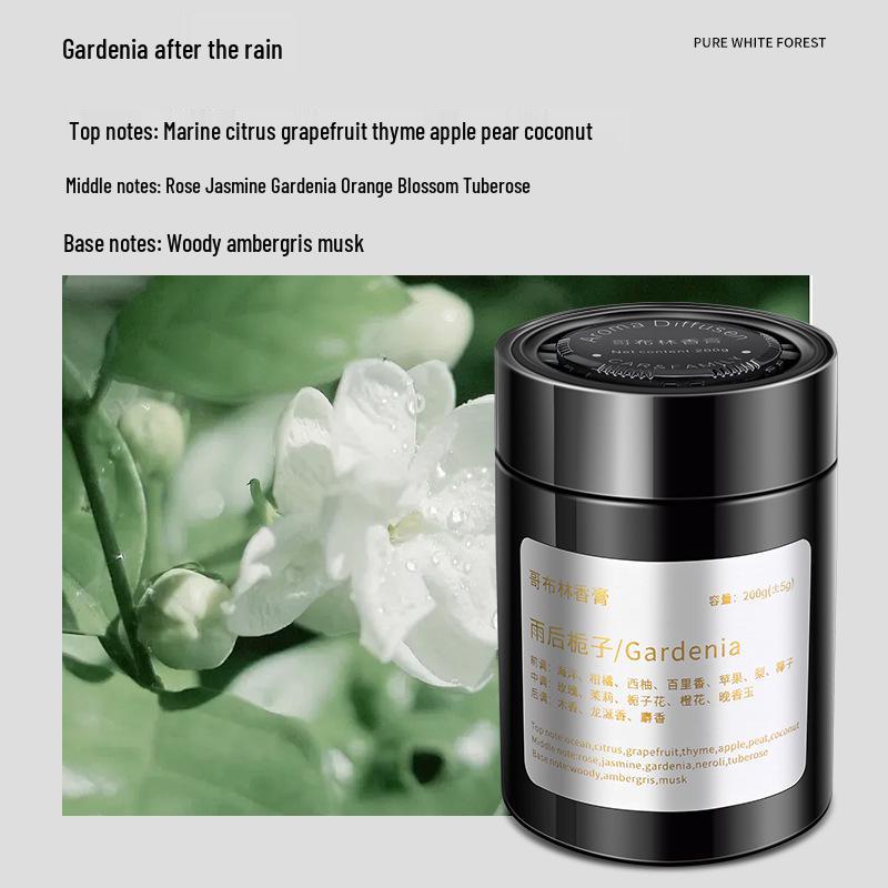 Gardenia Car Air Freshener: 2024 Long-Lasting Solid Perfume Ornament for Car Interiors