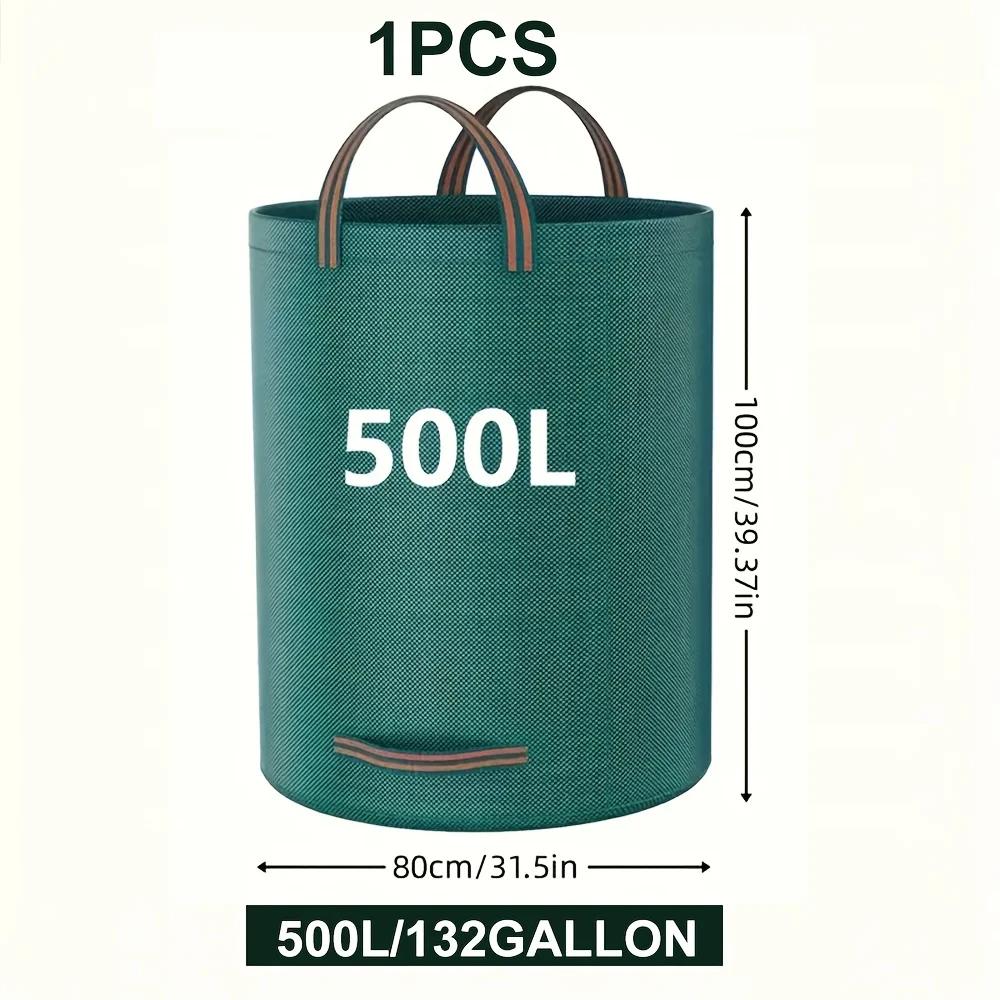 Heavy-Duty PP Garden Waste Bags Reusable Yard Debris Bags with Industrial Fabric and Handles for Plant and Leaf Collection
