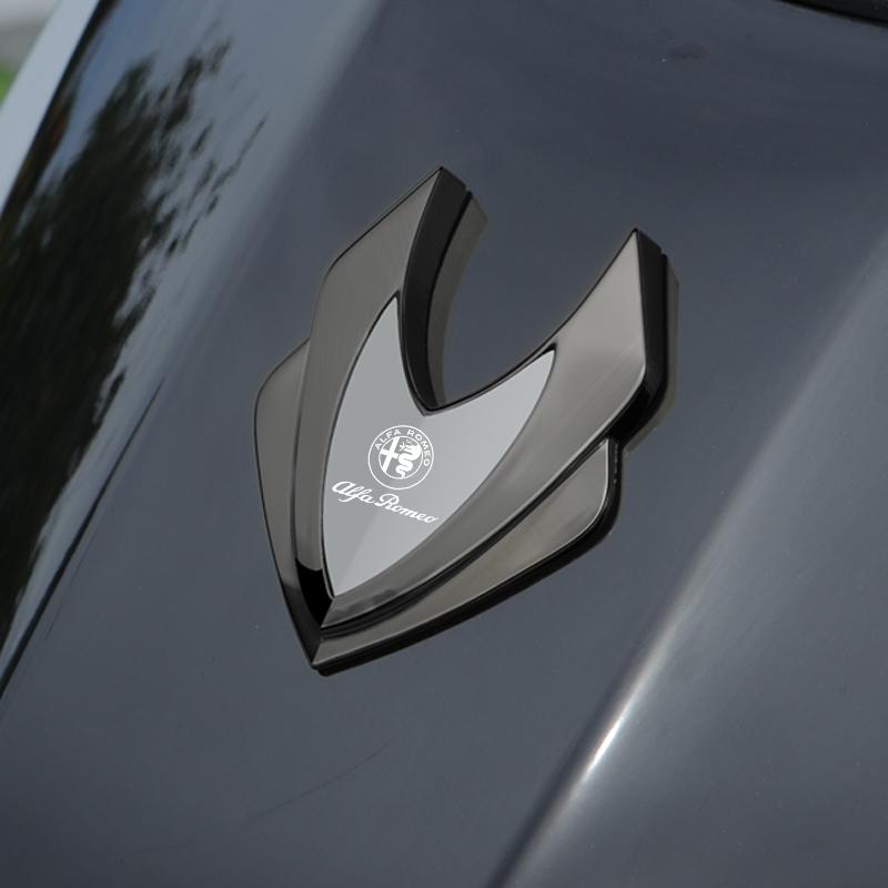 VKD2 Car Metal Shield Design Badge Emblem Sticker For Alfa Romeo STELVIO Giulia 159 Giulietta 147 Mito 156 MTO Sportiva Accessories