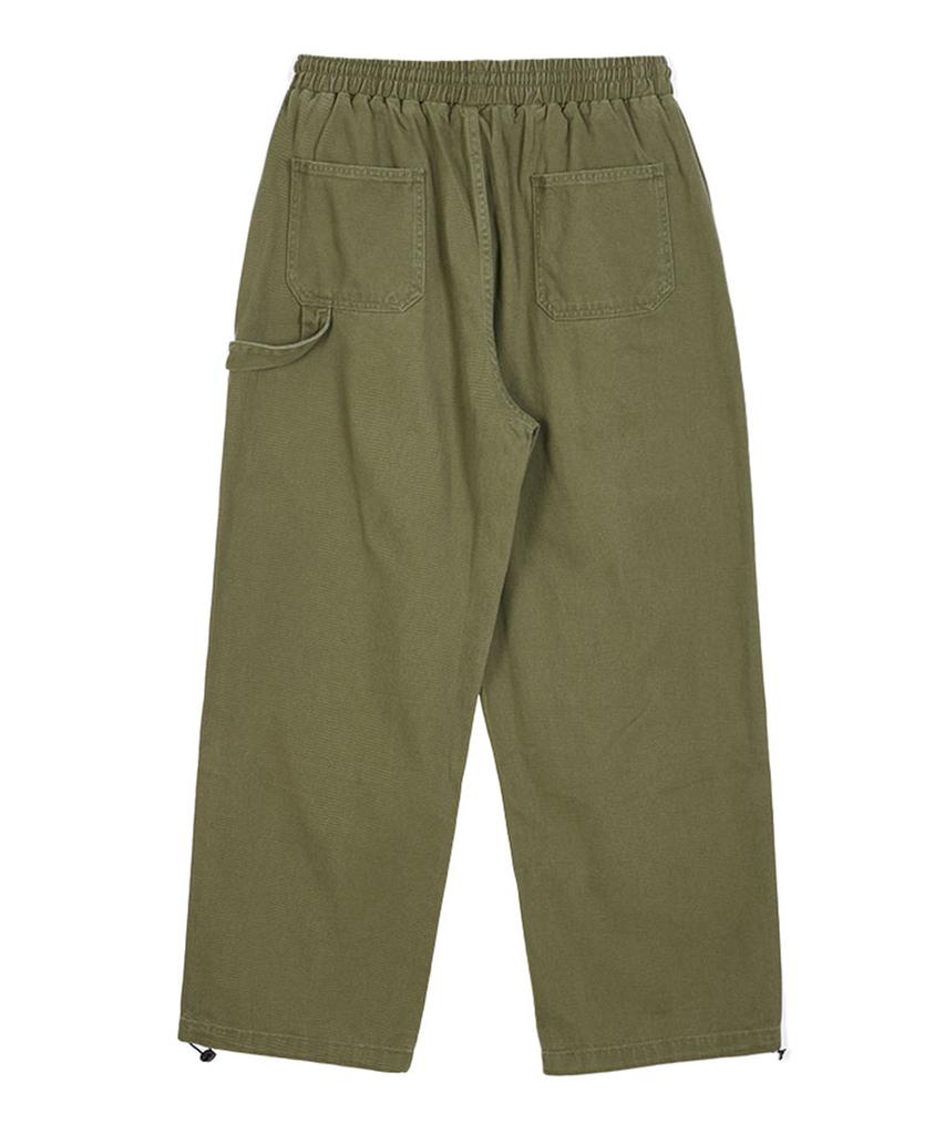 ASTRAL PROJECTION Wide Weathered Washed Elastic Waist Pants_Khaki