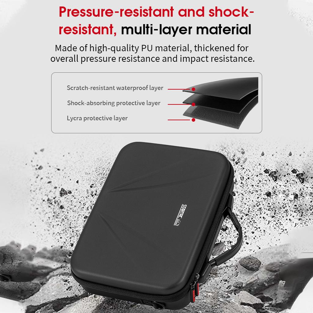 For Insta360 Ace Pro 2 Grip Kit Organizer Bag PU Hard Shell Storage Bag Shockproof Protective Bag for Camera Accessories