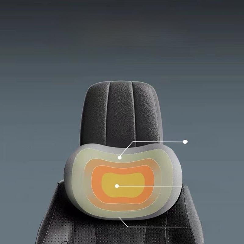 Memory Foam Lumbar Support Set for Car Headrest and Neck Support while Driving