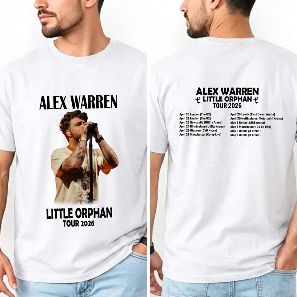 Alex Warren Little Orphan UK Tour 2026 T-T-Shirt Music Fan Concert Unisex Gift Top