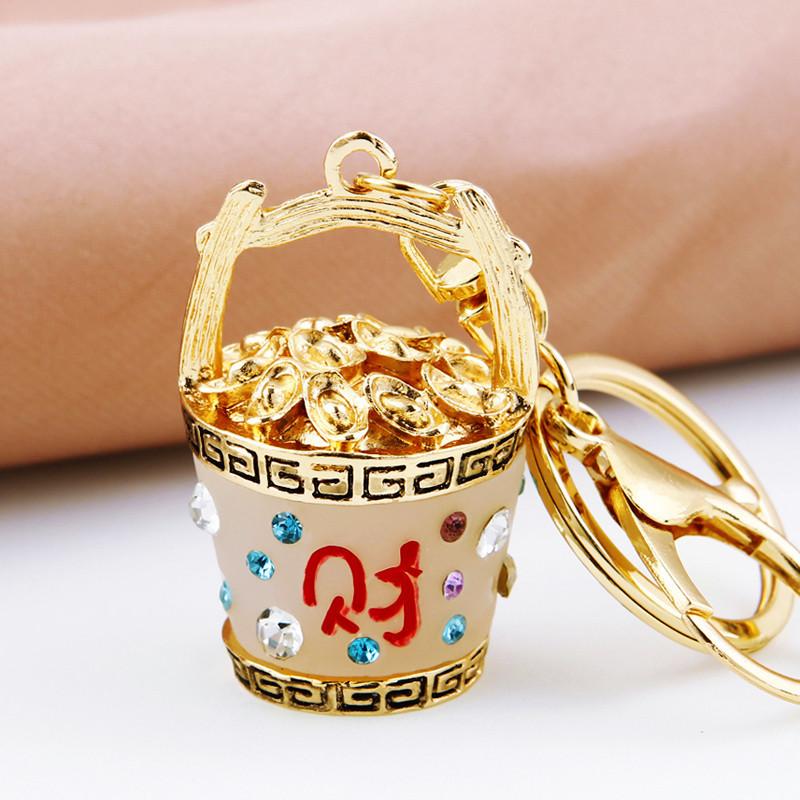 Diamond inlay, fortune bag, car keychain, women's handbag pendant, metal keychain ring, Christmas gift, Stocking stuffers, Valentine's Day gift