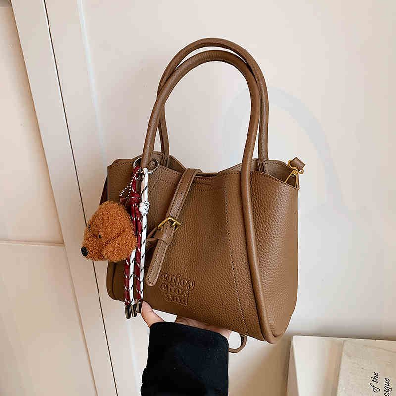 Модные женские маленькие сумки-ведра Классический дизайн с застежкой-защелкой из мягкой — фото 10