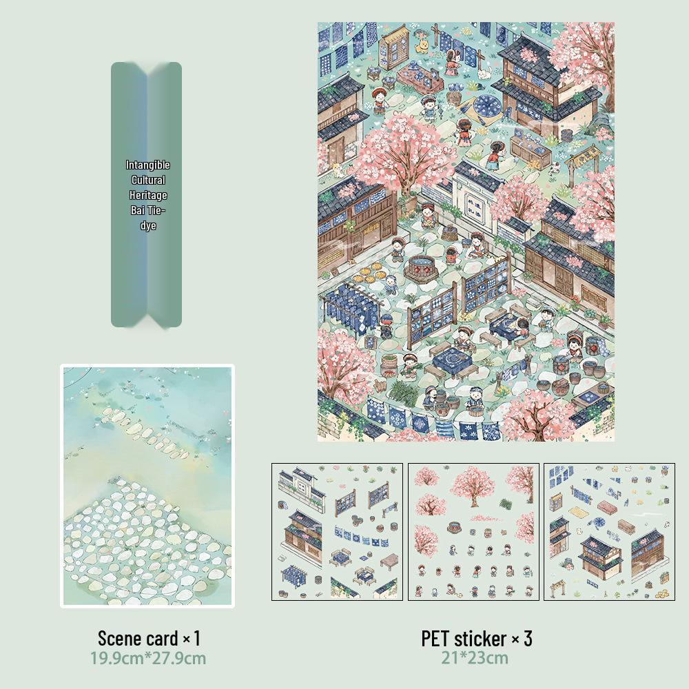 Micro Ink 3D Cartoon Decompression Stickers for DIY Miniature Scene Journals