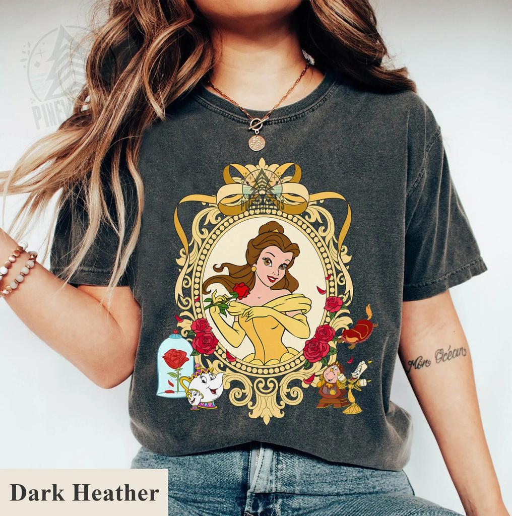 2026 Summer Beauty and The Beast Graph T-shirt Unisex's Fashion Cotton Quality Casual Loose Short Sleeve Classic Unisex