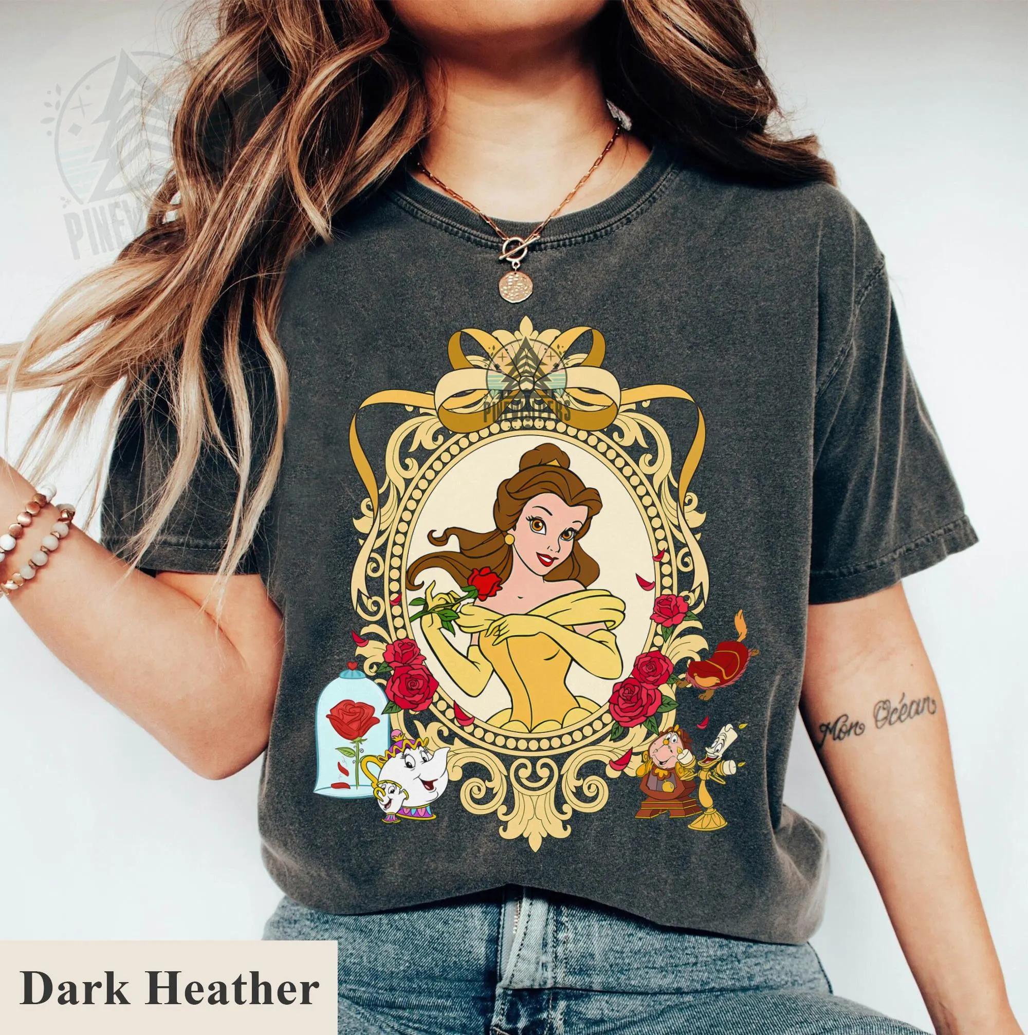 

2026 Summer Beauty and The Beast Graph T-shirt Unisex s Fashion Cotton Quality Casual Loose Short Sleeve Classic Unisex S