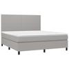 3141625 vidaXL Divan Bed with Mattress Light Grey 160x200cm Fabric